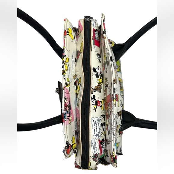 Disney Mickey Mouse Satchel White Black Vintage-Inspired...